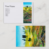 TUSKANISCHE LANDSCHAFT MIT KUCHEN, weiß Visitenkarte (Vorne/Hinten)