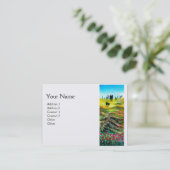 TUSKANISCHE LANDSCHAFT MIT KUCHEN, weiß Visitenkarte (Stehend Vorderseite)