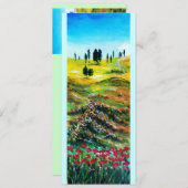 TUSKANISCHE LANDSCHAFT MIT POPPIEN EINLADUNG (Vorne/Hinten)