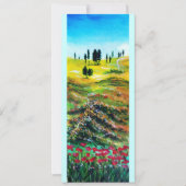 TUSKANISCHE LANDSCHAFT MIT POPPIEN EINLADUNG (Vorderseite)