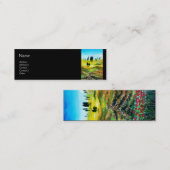 TUSKANISCHE LANDSCHAFT MIT POPPIEN MINI VISITENKARTE (Vorne/Hinten)