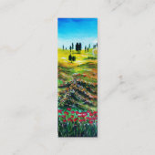 TUSKANISCHE LANDSCHAFT MIT POPPIEN MINI VISITENKARTE (Rückseite)