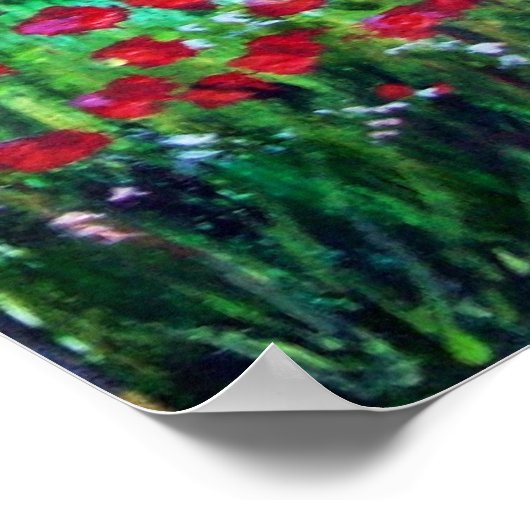 TUSKANISCHE LANDSCHAFT MIT POPPIEN POSTER (Ecke)