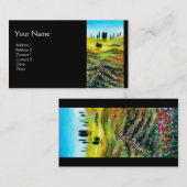 TUSKANISCHE LANDSCHAFT MIT POPPIEN VISITENKARTE (Vorne/Hinten)