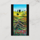TUSKANISCHE LANDSCHAFT MIT POPPIEN VISITENKARTE (Rückseite)
