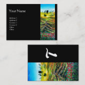 TUSKANISCHE LANDSCHAFT MIT POPPIES-MONOGRAM VISITENKARTE (Vorne/Hinten)