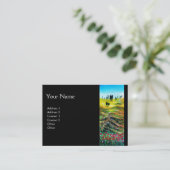 TUSKANISCHE LANDSCHAFT MIT POPPIES-MONOGRAM VISITENKARTE (Stehend Vorderseite)