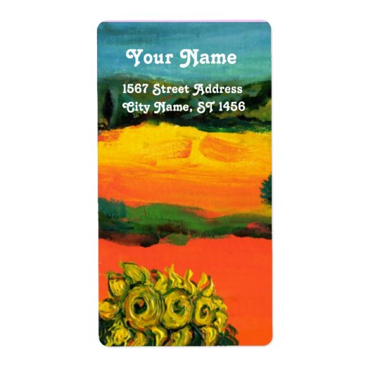 TUSKANISCHE LANDSCHAFT MIT SONNENBLUMEN (Vorne)