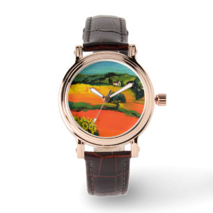 TUSKANISCHE LANDSCHAFT MIT SONNENBLUMEN ARMBANDUHR