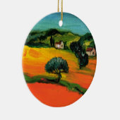TUSKANISCHE LANDSCHAFT MIT SONNENBLUMEN KERAMIKORNAMENT (Rechts)