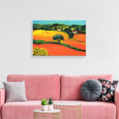 TUSKANISCHE LANDSCHAFT MIT SONNENBLUMEN LEINWANDDRUCK (Insitu (Wohnzimmer))