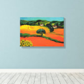 TUSKANISCHE LANDSCHAFT MIT SONNENBLUMEN LEINWANDDRUCK (Insitu (Holzboden))