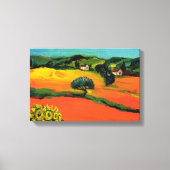 TUSKANISCHE LANDSCHAFT MIT SONNENBLUMEN LEINWANDDRUCK (Vorderseite)