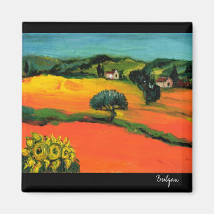 TUSKANISCHE LANDSCHAFT MIT SONNENBLUMEN MAGNET