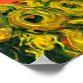 TUSKANISCHE LANDSCHAFT MIT SONNENBLUMEN POSTER (Ecke)