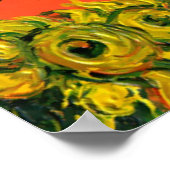 TUSKANISCHE LANDSCHAFT MIT SONNENBLUMEN POSTER (Ecke)