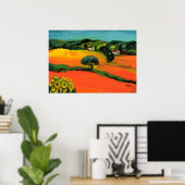 TUSKANISCHE LANDSCHAFT MIT SONNENBLUMEN POSTER (Heimbüro)