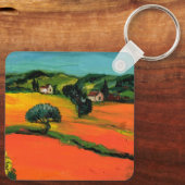 TUSKANISCHE LANDSCHAFT MIT SONNENBLUMEN SCHLÜSSELANHÄNGER (Rückseite)