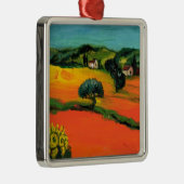 TUSKANISCHE LANDSCHAFT MIT SONNENBLUMEN SILBERNES ORNAMENT (Rechts)