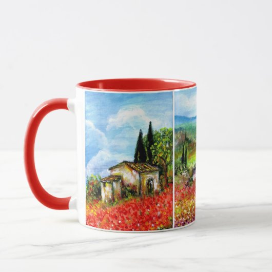 TUSKANISCHE LANDSCHAFTEN, POPPIES LILIES, BLUME FE TASSE (Links)