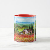 TUSKANISCHE LANDSCHAFTEN, POPPIES LILIES, BLUME FE TASSE (Zentrum)