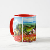 TUSKANISCHE LANDSCHAFTEN, POPPIES LILIES, BLUME FE TASSE (Vorderseite Links)