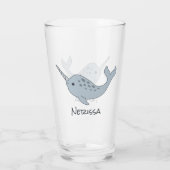 Tusked Narwhal Namensglas Glas (Rückseite)