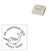 Tusked Narwhal Whale Fertig Gummi Briefmarke Gummistempel (Stempel)