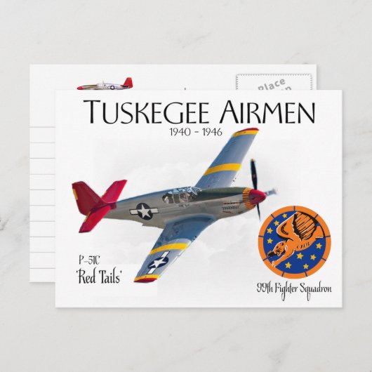 Tuskegee Airmen 1940-1946 Postkarte (Vorne/Hinten)