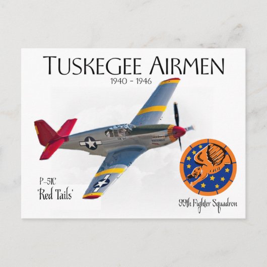 Tuskegee Airmen 1940-1946 Postkarte (Vorderseite)