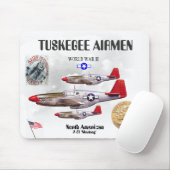 TUSKEGEE AIRMEN -301st Fighter Sq.- WW II Maus Pa Mousepad (Mit Mouse)