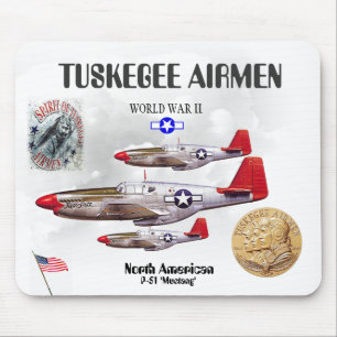 TUSKEGEE AIRMEN -301st Fighter Sq.- WW II Maus Pa Mousepad