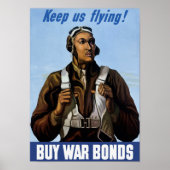 Tuskegee Airmen - Behalt US Flying - WW2 Poster (Vorne)