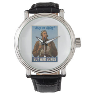 Tuskegee Airmen Behielt uns Flying WWII Watch Armbanduhr