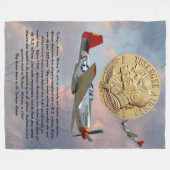 Tuskegee Airmen COIN Fleecedecke (Vorderseite (Horizontal))