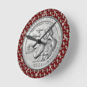 Tuskegee Airmen COIN Runde Wanduhr (Winkel)