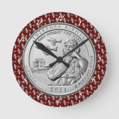 Tuskegee Airmen COIN Runde Wanduhr (Vorderseite)