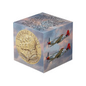 Tuskegee Airmen COIN Würfel (Rückseite Schrägansicht)