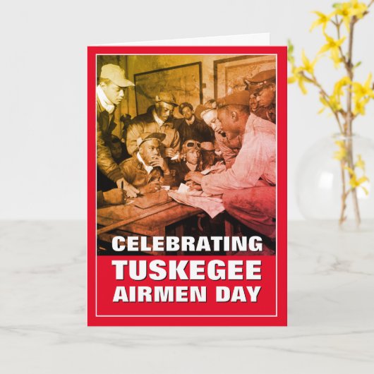 TUSKEGEE AIRMEN Day Karte (Gelbe Blume)