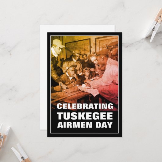 TUSKEGEE AIRMEN DAY KARTE (Vorderseite/Rückseite Beispiel)