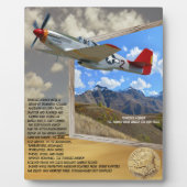 TUSKEGEE AIRMEN FLUGZEUG FLIEGT AUS DEM BILD FOTOPLATTE (Vorderseite)