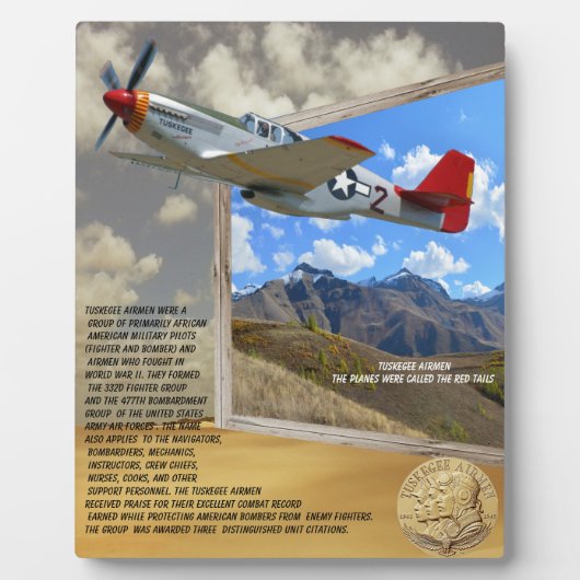 TUSKEGEE AIRMEN FLUGZEUG FLIEGT AUS DEM BILD FOTOPLATTE (Vorderseite)