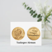 Tuskegee Airmen Gold Medaille Postkarte (Stehend Vorderseite)