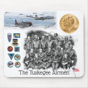 TUSKEGEE AIRMEN - P-51 "MUSTANG" RED-SCHWANZ MOUSEPAD