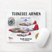 TUSKEGEE FLIEGER -301st Kämpfer Quadrat. - WW II Mousepad (Mit Mouse)