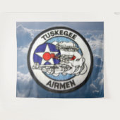 TUSKEGEE-FLIEGER-FOTOHINTERGRUND WANDTEPPICH (Vorderseite (Horizontal))