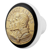 TUSKEGEE FLIEGER-MÜNZE KERAMIKKNAUF (Rechts)