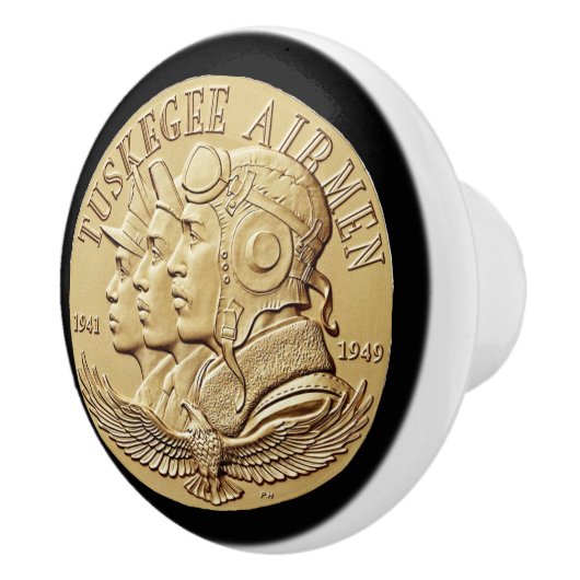 TUSKEGEE FLIEGER-MÜNZE KERAMIKKNAUF (Rechts)