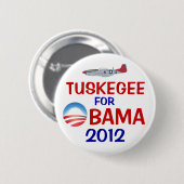 Tuskegee für Obama Button (Vorne & Hinten)