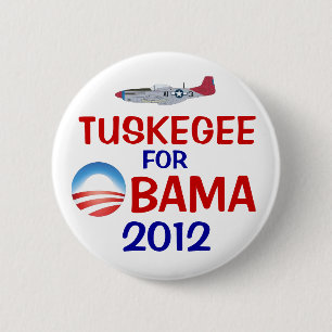 Tuskegee für Obama Button